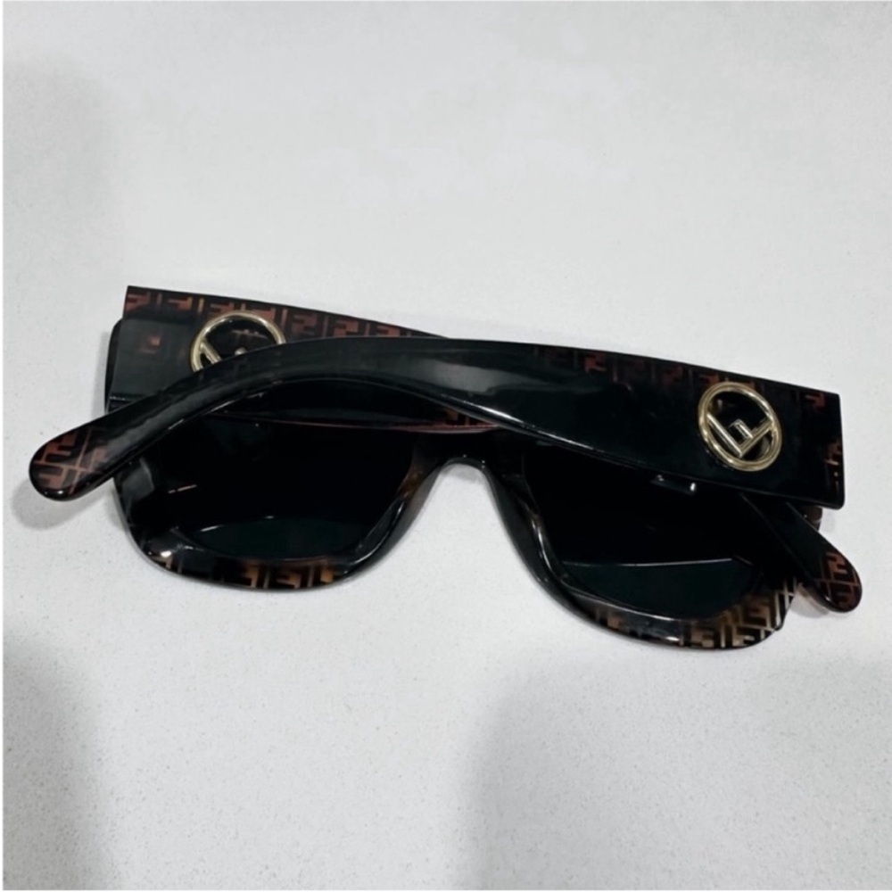 Fendi Women's Cat-Eye Sunglasses - Black and Brown - Picture 4 of 13